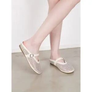 [하프클럽/]큐빅 메쉬 블로퍼 뮬 2.5cm