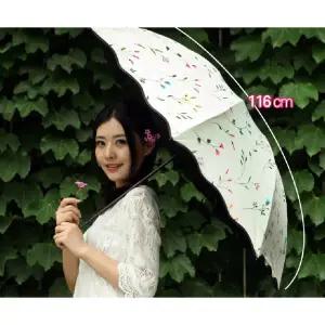 나들이 햇볕차단 자외선차단 양우산 와이드양우산*플라워 UV차단 우양산 3단 암막우산 자외선차단 꽃무늬양