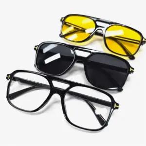 남녀 공용 3가지 색상 틴트 렌즈 안경테 선글라스