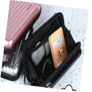 ( )여행용 미니 하드캐리어 파우치 가방 블랙 미니캐리어파우치 여행용파우치 파우치백 미니파우치 여행용