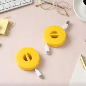 ( )옐로우 미니 케이블 정리 선정리 충전기 줄감개 충전선 정리함