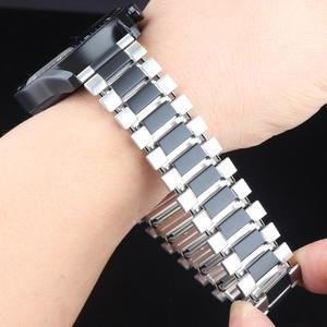 시계 5/4/3GT5/4/3/2 스트랩 용 22mm 스테인레스 스틸 탄성 밴드 갤럭시 8 8클래식 울트라2/1 47mm 팔찌