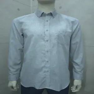 인디안 중년남성 봄여름 통기성 슬림핏 린넨(마)혼방 무지 긴팔 남방(셔츠) 5 M 2379