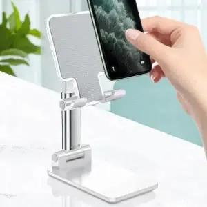 (색상 색상/화이트)스마트폰 핸드폰 휴대폰 거치대 다용도 멀티 폰거치대 접이식 탁상 책상 사무실 가정 휴