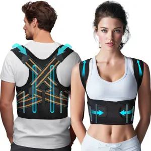 남녀용 자세 교정기 즉각적인 허리 조절 가능한 상부 눈에 보이지 않는 어깨 굽힘 척추측만증 목 소형