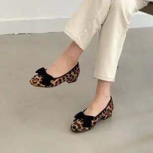 CCS7F1A여성용 세련된 레오파드 디자인 데일리 플랫슈즈