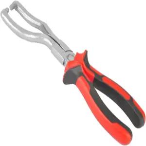 슬리얀즈 연료 라인 클립 제거 플라이어 스테인리스 스틸 고무 그립 가솔린 파이프 호스 릴리스 분리 도구