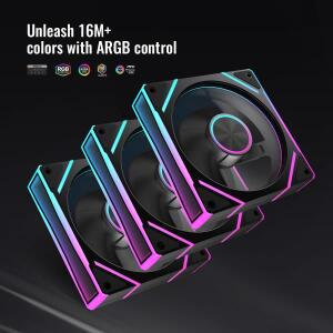 Ruix V8 PC 케이스 쿨링 팬 프리즘 120mm 5V 3핀 ARGB PWM 3개 세트 컴퓨터 게이밍 메인보드 동기화 수냉