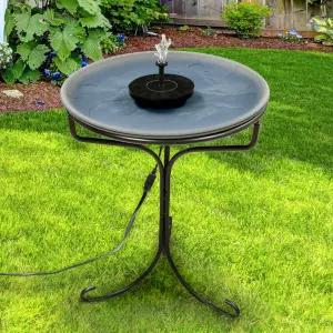 금속 스탠드와 태양열 분수가 있는 베스트 네스트 야생 조류 애호가의 온열 목욕