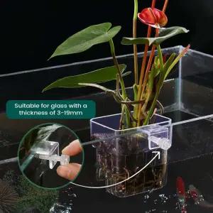 pcs 물고기 탱크 식물 홀더 투명한 행거 컵 수경 시스템 실내 가정 재배를위한 수생