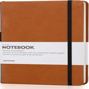 펜 홀더가 있는 레모메 그리드 종이 노트북 하드커버 클래식 페이지 분할기 8.4 x 5.7인치 제공
