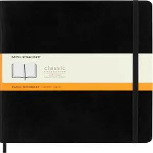 몰레카인 클래식 노트북 소프트 커버 XL7.5인치 x 9.5인치 룰드 /라인 블랙 192페이지