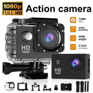 액션 카메라 울트라 HD 20 인치 화면 수중 30M 방수 헬멧 비디오 녹화 야외 사이클링 미니 스포츠 캠