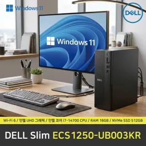DELL Slim ECS1250-UB003KR 컴퓨터 / 윈도우11 Pro 설치 / RAM 16GB / NVMe SSD 512GB