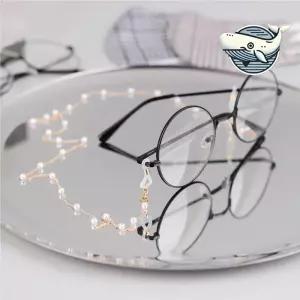 세련된 진주 체인 마스크스트랩 안경줄 10개입