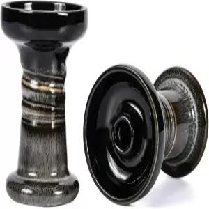 후카 볼 펀넬 시샤 유약을 바른 키토순 클레이 헤드 다크 블랙 맛이 탕헤르 라부 다크사이드 1214그램