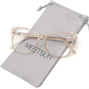 여성용 MEETSUN 블루 라이트 차단 안경 안티 스트레인 필터 레이 오버사이즈 컴퓨터 게임 글래스
