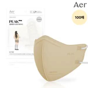 아에르 KF80 라이트핏 마스크 라이트 베이지 M 100매