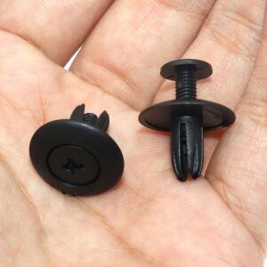 8MM 구멍 나일론 플라스틱 리벳 패스너 나사 블랙 버클 자동차 머드가드 범퍼