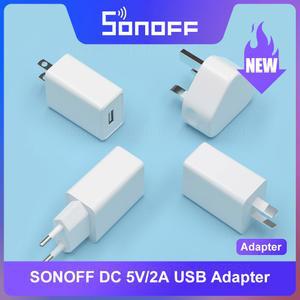 SONOFF DC 5V 2A 어댑터, 휴대용 범용 전압 DoE 레벨 VI 표준, 다양한 플러그 유형, CAM 슬림 ZBBridge 호환 가능