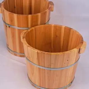 원목 족욕통 마사지샵 사우나 나무타입 대나무 발찜질