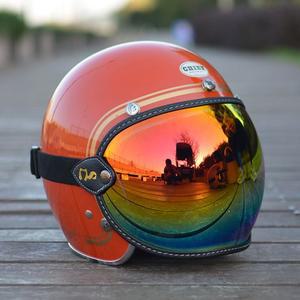 할리 스쿠터 레트로 방풍 오토바이 소두핏 블루투스 HVA 경량 풀페이스 헬멧