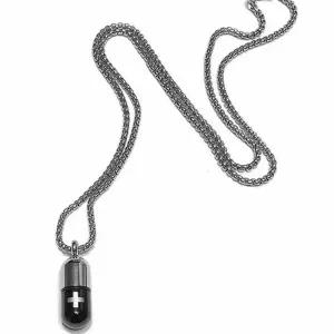 목걸이 약통 알약 방수 약케이스 골드 티타늄 밀봉 케이스