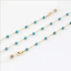 천연 터키석 비즈 마스크걸이 마스크스트랩 안경줄 GLv5+2QlV