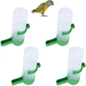 JIALWSJWAN 4종 자동 조류 급수기 케이지 버디 코카티엘 카나리아 러브버드와 중소형 앵무새를 위한 걸이식