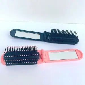 여행용 휴대 접이식 미니 손거울 빗 콤팩트