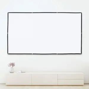 빔프로젝터 이동형 스크린265x150cm 큰스크린 영화 시네마 홈시어터 이동식 대형 가정용 프로젝트