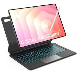 삼성 갤럭시 탭 S11 울트라 14.6인치 케이스 3단계 7색 키보드 백라이트 매직 스타일 캔틸레버 마그네틱 스탠드 덱스 모드 멀티터치 트랙패드 포함