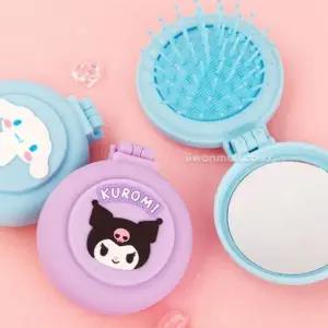 [골드스마일]캐릭터 디자인 휴대용 거울 브러시 빗