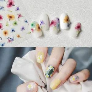 [셀러에이드]봄꽃 디자인 네일스티커 네일아트용 손톱장식 스프링 플라워 네일