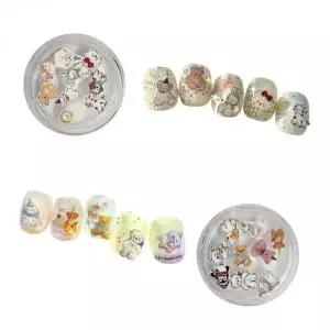 [골드스마일]귀여운 동물 캐릭터 네일파츠 드로잉