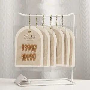 네일 팁 투명 방진 케이스 고리 스트랩 포함