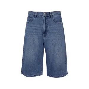 [롯데백화점]뱅뱅 남녀공용 뒷밴드 루즈핏 스판 청 반바지 (NQM504)