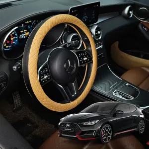 벨로스터N라인 가죽 퀼팅 엠보싱 핸들커버 시즌2차량용품 장식 카인테리어 새선물 신선물 엠보 자동