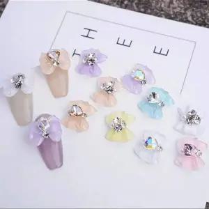 네일 아트용 반짝이는 리본 장식 젤리 파츠 포인트 꾸미기