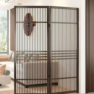 중문 3단 가벽 파티션 스크린 카페 아파트 원목 원룸