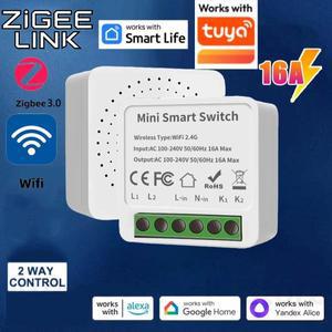 16/20 Wifi / Zigbee 3.0 미니 스마트 스위치, 양방향 제어 지원, Smrt Life 앱, Tuy, lex, Google Home, Y