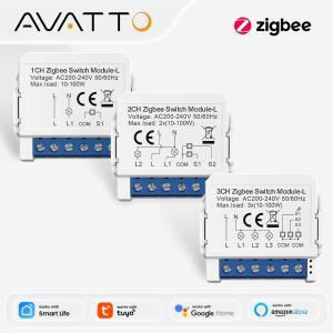 VT ZigBee 스마트 라이트 스위치 모듈, 중성선 없음 릴레이 1/2/3 갱, 앱 원격 제어, lex Google Home과 호