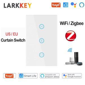 투야 미국/유럽 터치 스마트 커튼 스위치 지그비/와이파이 롤러 셔터 타이머 리모컨 (홈 어시스턴트 알렉사