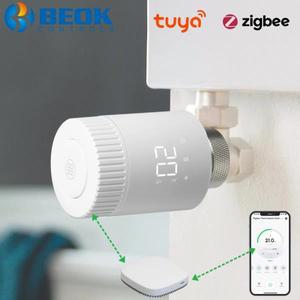 베옥 스마트 투야 지그비 온도조절식 라디에이터 밸브 TRV 온도 조절기 리모컨, 알렉사, 구글 홈