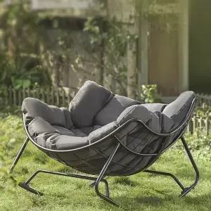 야외 흔들 의자 스윙체어 철제 마당 벤치 그네 안락의자 라탄