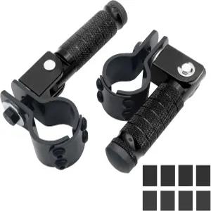 M8 모터사이클 CNC 알루미늄 90도 접이식 리어셋 오토바이 풋레스트 자전거 풋페그 페달 블랙