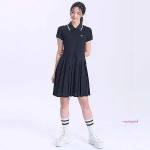 스포티카라 반팔 면 플리츠원피스 다운블로우 9002W 면반팔 잠옷 롱원피스yza909