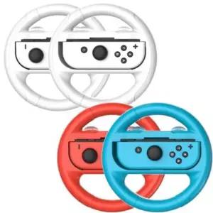 [텐바이텐]닌텐도 스위치 OLED 조이콘 핸들그립 화이트 네온 블랙 2개입