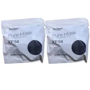 탐사 퓨어 KF94 새부리형 보건 마스크 대형 지퍼백 25개입 블랙 X 2
