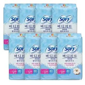 [쏘피] 바디피트 천 연코튼 라이너 일반 40개 6+2 총8개 한국 자유로운 활동